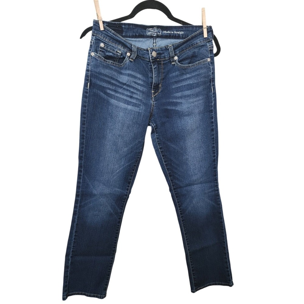 Signature‎ by Levi Strauss Women Modern Straight Jeans Dark Wash 8S W29 L30